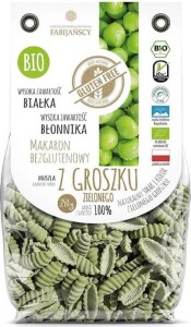 Makaron (z groszku zielonego) muszla gnocchi sardi bezglutenowy BIO 250g - Fabijańscy