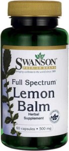 Melisa lekarska 500mg FS Lemon Balm 60 kapsułek SWANSON