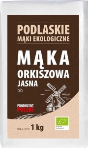Mąka orkiszowa jasna 1kg EKO - Podlaskie Mąki Ekologiczne