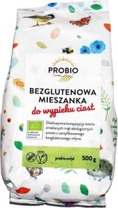 MIESZANKA DO WYPIEKU CIASTA BEZGLUTENOWA BIO 500 g - PROBIO