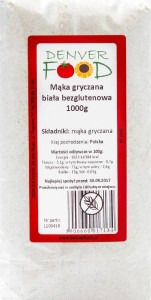 Mąka gryczana biała bezglutenowa 1000g Denver Food