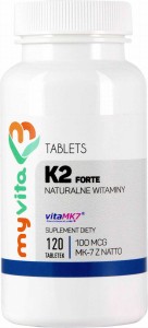 Witamina K2 MK-7 K2 MK7 100mcg z natto K2MK7 120 tabletek MyVita