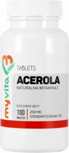 Acerola naturalna witamina C 250mg 100 tabletek MyVita