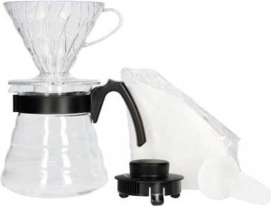 ZESTAW DO PARZENIA KAWY V60 (DRIPPER + SERWER + FILTRY) - HARIO