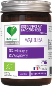 Ostropest BIO i Karczoch BIO Wątroba 50 kapsułek BeOrganic MedicaLine