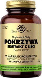 Pokrzywa 275mg ektrakt z liści 2,75mg krzemu 60 kapsułek Solgar