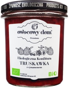 Konfitura malina z cukrem trzcinowym BIO 300 g - OWOCOWY DOM