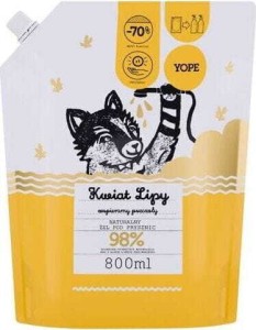 Naturalny żel pod prysznic Kwiat Lipy Refill 800ml Yope