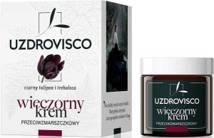 Krem do twarzy przeciwzmarszczkowy na noc czarny tulipan i trehaloza 50 ml - Uzdrovisco