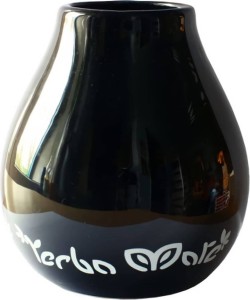 MATERO CERAMICZNE CZARNE 350 ml - ORGANIC MATE GREEN