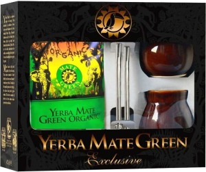 ZESTAW DLA DWOJGA YERBA MATE BIO 400 g, 2 x MATERO, 2 x BOMBILLA - ORGANIC MATE GREEN
