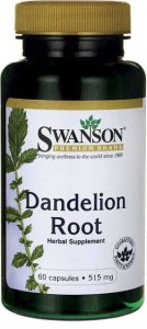 Korzeń mniszka lekarskiego dandelion 515mg mniszek lekarski 60 kapsułek SWANSON