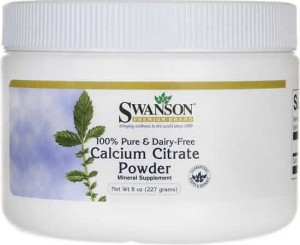 Cytrynian wapnia 100% czystości 227g SWANSON