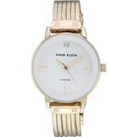 Zegarek damski Anne Klein Diamond Accented Gold-Tone