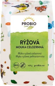MĄKA RYŻOWA PEŁNOZIARNISTA BEZGLUTENOWA BIO 450 g - PROBIO