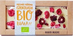 CZEKOLADA BIAŁA Z MALINAMI I JEŻYNAMI BIO 53 g - CUKIERNIA STAROPOLSKA