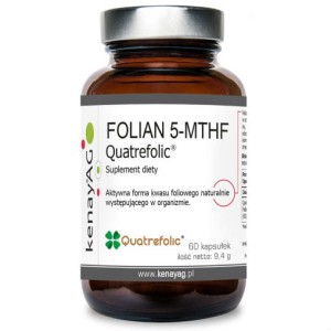Aktywna forma kwasu foliowego Folian Quatrefolic 5-MTHF 60 kapsułek kenayAG