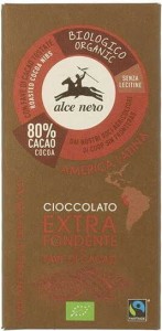 Czekolada gorzka z kawałkami kakao FAIR TRADE BIO 100 g - ALCE NERO