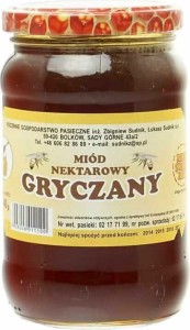 Miód gryczany nektarowy 500g Rodzinna Pasieka Sudnik