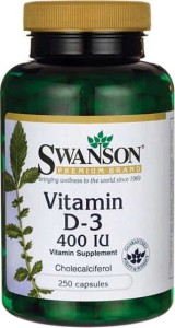 Witamina D3 D-3 400 IU 250 kapsułek SWANSON