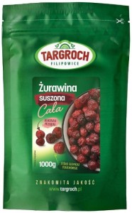 Żurawina suszona cała całojagodowa 1000g Targroch