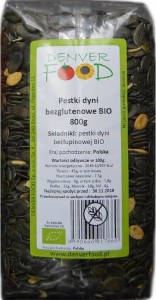 Pestki dyni bezglutenowe BIO 800g Denver Food