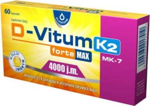 D-Vitum forte witamina D i K 4000 j.m. D-3 K2 MK-7 100 mcg 60 kapsułek Oleofarm