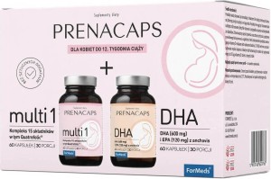 Zestaw Multi 1 kompleks 15 składników 60 kapsułek i DHA + EPA z anchovis 60 kapsułek Prenacaps ForMeds