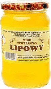 Miód lipowy nektarowy 500g Rodzinna Pasieka Sudnik