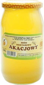 Miód akacjowy nektarowy 1200g Rodzinna Pasieka Sudnik