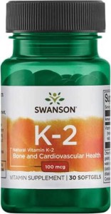 Witamina K2 MK7 K2MK-7 100mcg Vitamin K2 -7 from Natto 30 kapsułek SWANSON