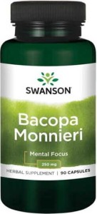 Bakopa drobnolistna 250mg Bacopa Monniera 90 kapsułek SWANSON