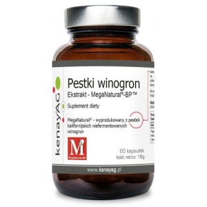 Pestki winogron ekstrakt MegaNatural-BP 300mg 60 kapsułek kenayAG