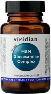 Glukozamina z siarką organiczną MSM glucosamine complex 30 kapsułek Viridian