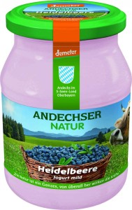 Jogurt borówkowy 3,7% Demeter BIO 500 g Andechser Natur