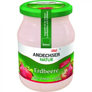 Jogurt truskawkowy 3,7% BIO 500 g Andechser Natur