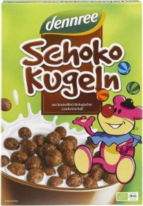 PŁATKI ŚNIADANIOWE KULKI CZEKOLADOWE BIO 250 g - DENNREE