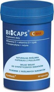 Bicaps C MAX Witamina C witamina D cynk hesperydyna rutyna 90 kapsułek 54 g ForMeds