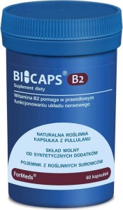 Bicaps Witamina B2 ryboflawina 40 mg 60 porcji 60 kapsułek ForMeds