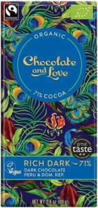 CZEKOLADA SZWAJCARSKA GORZKA 71 % FAIR TRADE BIO 80 g - CHOCOLATE AND LOVE