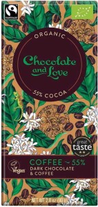 CZEKOLADA SZWAJCARSKA GORZKA Z KAWĄ FAIR TRADE BIO 80 g - CHOCOLATE AND LOVE