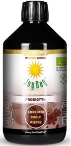 Suplement diety koncentrat napoju probiotycznego kurkuma imbir pieprz Bio 500 ml - Joy Day
