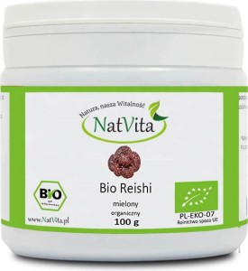 Reishi grzyby mielone BIO 100% 100g NatVita
