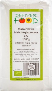 Mąka ryżowa bezglutenowa BIO 1000g Denver Food