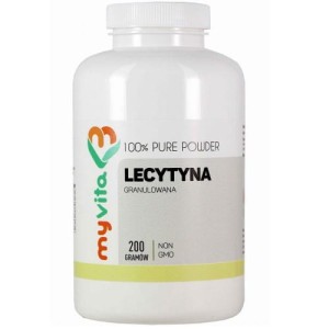 Lecytyna sojowa granulowana NON-GMO. lecithin 200g MyVita