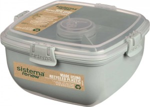 LUNCHBOX MIĘTOWY 1,1 L + SZTUĆCE - SISTEMA (RENEW)