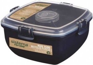 LUNCHBOX GRANATOWY 1,1 L + SZTUĆCE - SISTEMA (RENEW)
