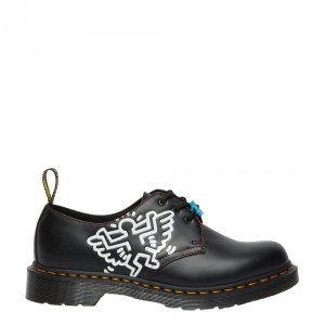 Półbuty Dr. Martens 1461 KEITH HARING Black Smooth 26834001