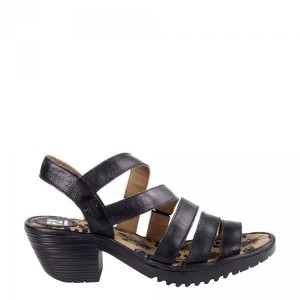 Sandały Fly London WOZE 118 Black Mousse P501118000
