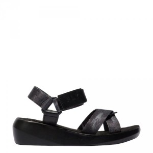 Sandały Fly London BENA 724 Black Bridle P144724000
